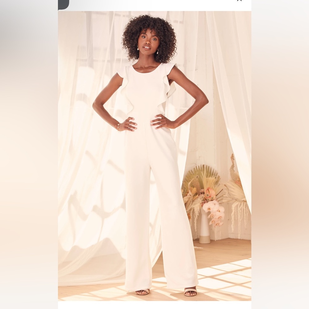 Lulu’s white jumpsuit